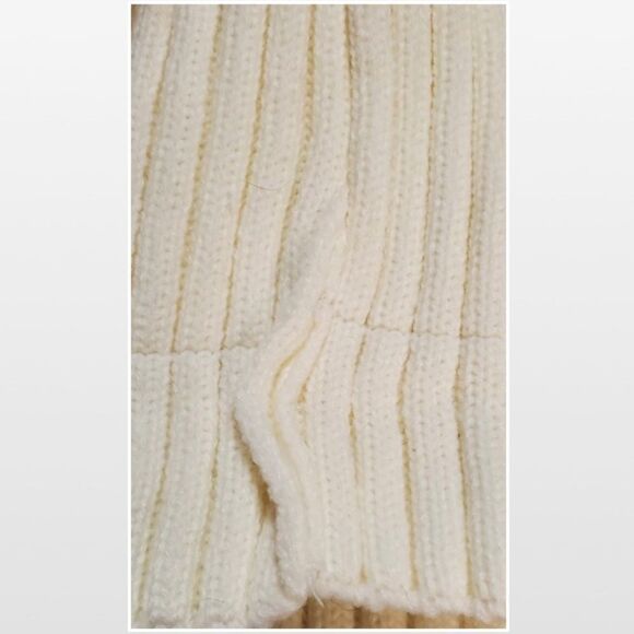 New Double Pompoms Beanie Hat Toddler Kid Cream Chunky Knit - Picture 13 of 14